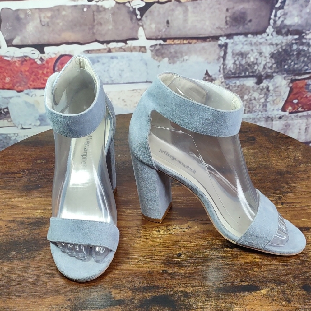 Jeffery Campbell "Lindsay" Ankle Strap Suede Heels